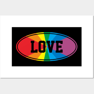 rainbows love logo Posters and Art